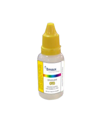 Emaux yellow-capped OTO solution in 15ml small bottle