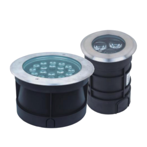 A pair of Pool Guard recessed underwater LED lights.